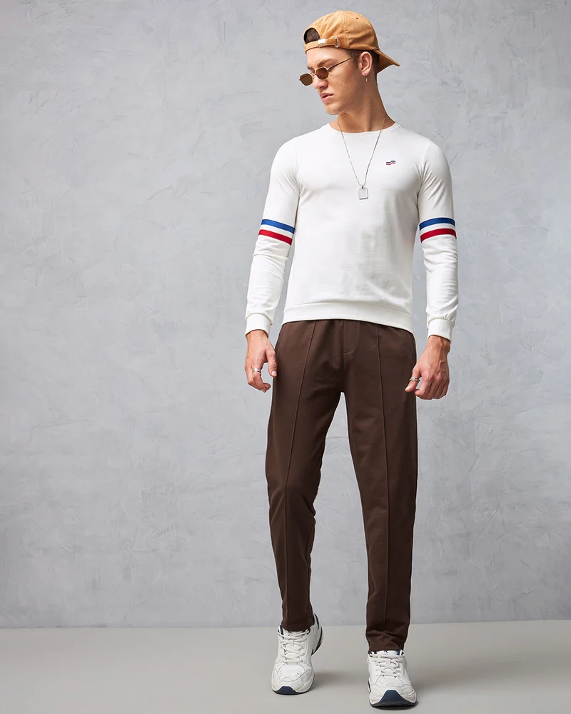 bewakoof  Men's Brown Warm Track Pants for Men | Best Price UAE